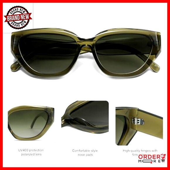 Cat Eye Polarized Sunglasses UV400 Protection Plastic Frame